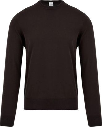 Aspesi Rondgebreide trui - Heren - Ronde hals truien - Bruin - 3XL - Truien & Vesten