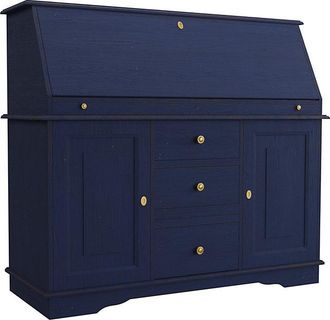 Ballard Designs Casa Florentina San Marino Secretary Desk - Distressed Navy - Ballard Designs