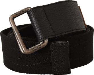 Costume National Cotton Ducati Metal Buckle Womens Belt