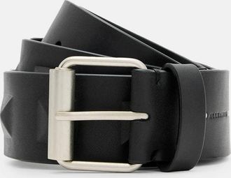 AllSaints Cow Leather/Polyurethane Stevie Leather Studded Belt, Size: XS