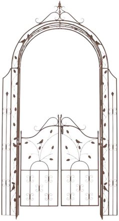 Clp Clp - Arco De Flores Para Jard&iacute;n Con Puerta Grenada Marr&oacute;n Antiguo