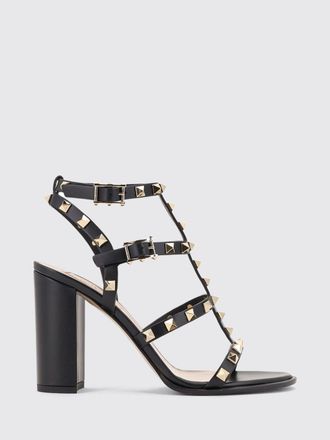 Valentino Garavani Rockstud T-Strap High-Heeled Sandals in Leather