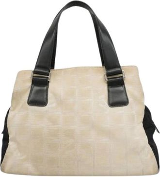 Chanel Pre-owned Handbags, female, Beige, Size: ONE SIZE Pre-owned Vintage Nylon Handbag