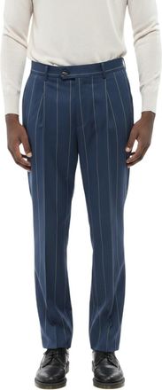 Brunello Cucinelli Blue Tailored Pleated Pants