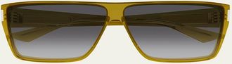 Saint Laurent Mens SL 757M Acetate Rectangle Sunglasses