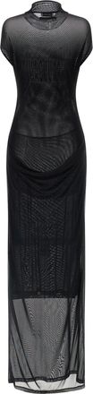 Jean Paul Gaultier Flocked Mesh Dress - Black