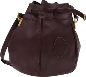 Cartier Pre-owned Bucket Bags, female, Red, Size: ONE SIZE Pre-owned Leather Bucket Bag