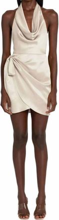 Amanda Uprichard Martine Silk Mini Dress In Chalk