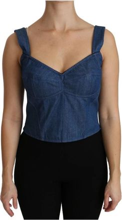 Dolce & Gabbana Sleeveless Tops - Dames - Tops zonder mouwen - Blauw - 2XS - Tops