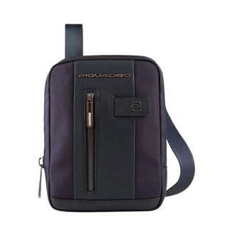 Piquadro Messenger Bags, male, Blue, Size: ONE SIZE Mens crossbody bag in fabric
