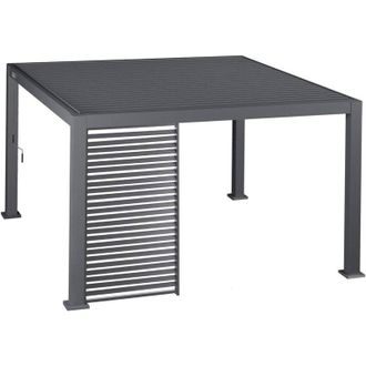 Hesperide Hesperide - Persiana P&eacute;rgola Bioclim&aacute;tica Evora - 1 3 Lados - 1,2 X 2,3 M Grafito - Hesp&eacute;ride