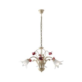 Netlighting ROSE 3 Light Multi Arm Pendant Ceiling Light Ivory 71cm in Off-White
