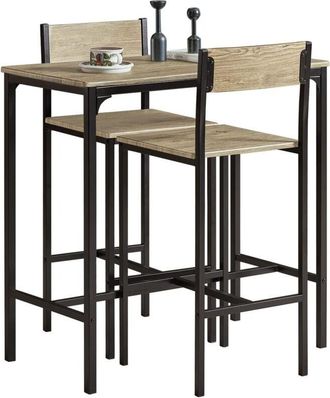 SoBuy OGT03-N,Bar Set-1 Bar Table and 2 Stools with Backs - Sobuy