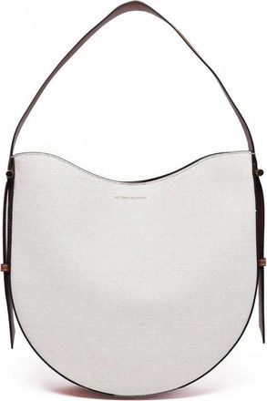 Victoria Beckham Shoulder Bag Mixed Fibers Leather - Beige/Brown