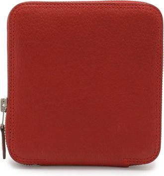 Herm&egrave;s Multi-Color Orange Rouge Vif Buffle Skipper Leather Silk Eco-Bag Tote Bag (Pre-Owned)