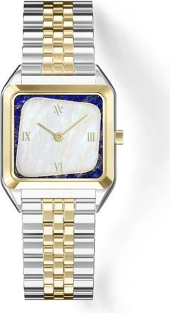Vanna Geminus Double-Gemstone Watch in White Pearl/lapis-Two Tone at Nordstrom