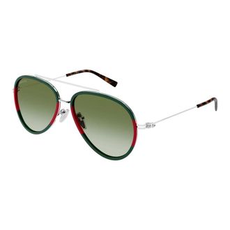 Gucci Sunglasses, male, Green, Size: 56 MM 007 Sunglasses