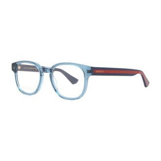 Gucci GG0927O006 Transparent Blue Round Full Rim Eyeglasses - Blue