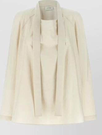 Christophe Lemaire ascot tie shirt long raglan sleeves