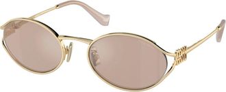Miu Miu Sunglasses, female, Yellow, Size: 54 MM Logo Sunglasses