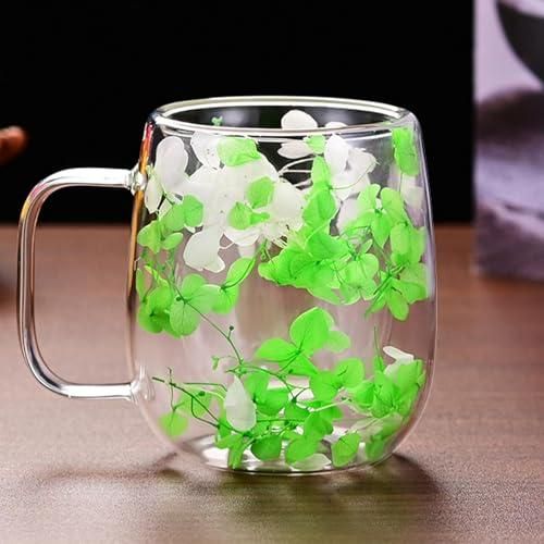 Generic Tasses en verre avec fleurs séchées - 200 ml - Fleurs séchées à ...