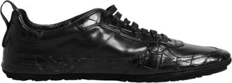Dolce & Gabbana Black Exotic Leather Low Top Sneakers Mens Shoes