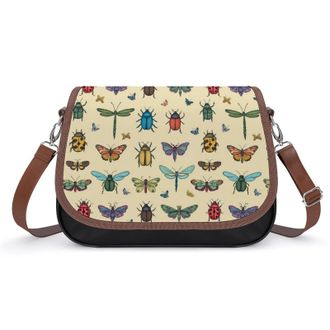 Generic Funny Insects Print Crossbody Bags for Women Shoulder Messenger Bag Purse Handbags