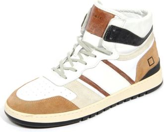 D.A.T.E. Sport High Horsy Leren Schoenen Wit - Heren - Sneakers - Veelkleurig - 43 EU - Schoenen