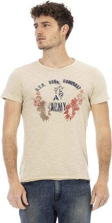 Trussardi Mens T-Shirt Men - Sand Cotton - Size X-Large