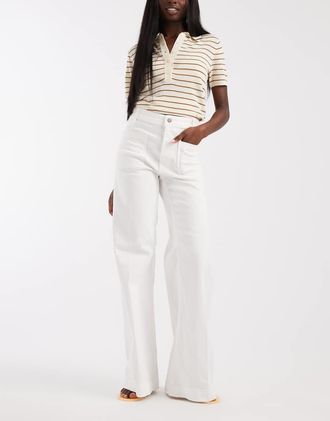 Polo Ralph Lauren Jeans a zampa bianchi-Bianco
