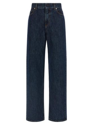 Fendi Blue FF padded jeans