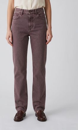 Chlo&eacute; Jeans straight in denim di cotone a vita media