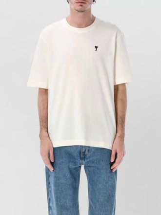 Ami cotton relaxed-fit printed t-shirt