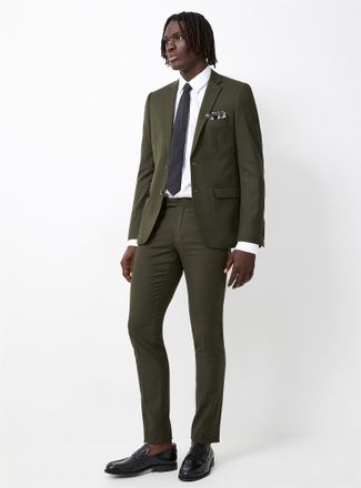 Soul of London Mens Soft solid suit Slim fit