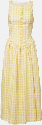 Faithfull The Brand Vestido midi Fortia de lino