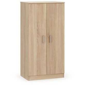 Dmora Armadio multiuso 2 ante Abram, Mobile multifunzionale, Mobiletto scarpiera, Guardaroba porta scarpe, 55x35 h108 cm, Rovere - Dmora