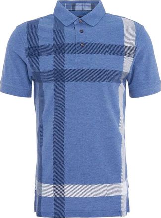 Barbour Blaine Oversized Tartan Polo - Heren - Polos - Blauw - XL - Katoen - Tops