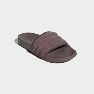 adidas Pantolette ADIDAS SPORTSWEAR SHOWER ADILETTE, Damen, Gr. 40,5, earth strata, earth strata, earth strata, Leder, Schuhe Pantolette