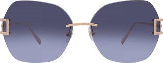 Chopard Blue Gradient Butterfly Ladies Sunglasses SCHG31M 0300 64