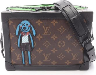 Louis Vuitton Black Brown Multi-Color Coated Canvas Leather Shoulder Bag (Pre-Owned)