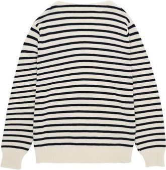 Fortela Noah1 Cotton Ribbed Sweater in White/blue at Nordstrom, Size Medium