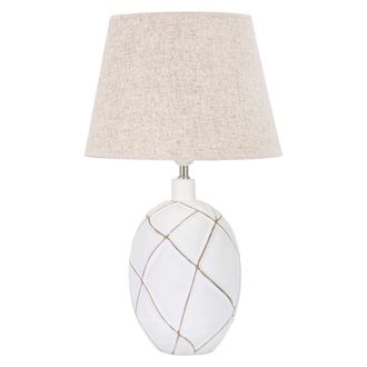 Dmora L&aacute;mpara De Mesa Baha, Necesaria 1 Bombilla, Casquillo E27, Pantalla, Blanco