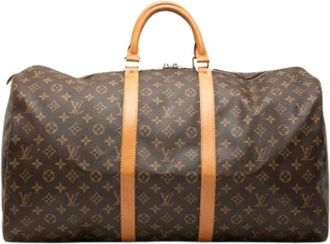 Louis Vuitton Pre-owned Weekend Bags, female, Brown, Size: ONE SIZE Pre-owned Keepall 55