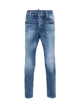 Dsquared2 Blue Skater Slim Fit Cotton Jeans