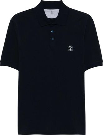 Brunello Cucinelli Brunello Cucinelli, Polo Shirts, male, Blue, Size: 2XL Polo Shirt