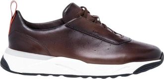 Santoni New Leas Sneakers - Heren - Sneakers - Bruin - 44 EU - Leer - Schoenen