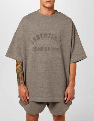 Fear of God Mens Short Sleeve Tee - Grey - Size: 36