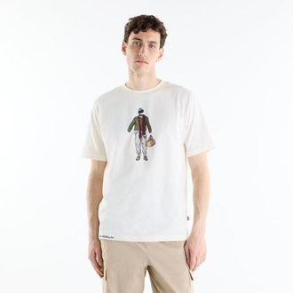 New Balance Uomo Varsity Gym T-Shirt in Beige, Cotone, Taglia 2XL