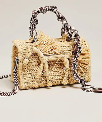 Alemais Raffia Horse Box Bag