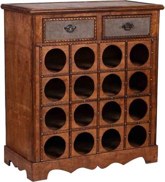 Wanderlust Deco Mueble botellero de madera 63 x 31 x 70h cm